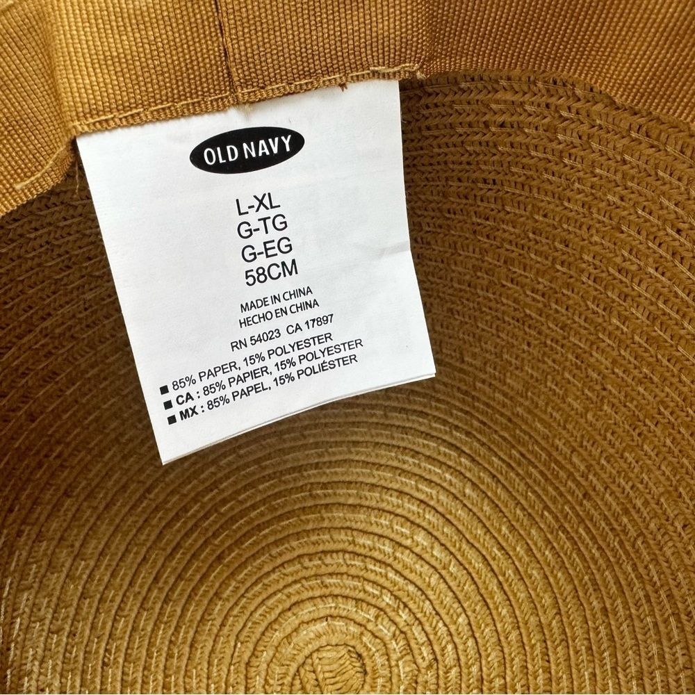 Old Navy Wide Brimmed Tan Floppy Hat L/XL - Picture 8 of 8
